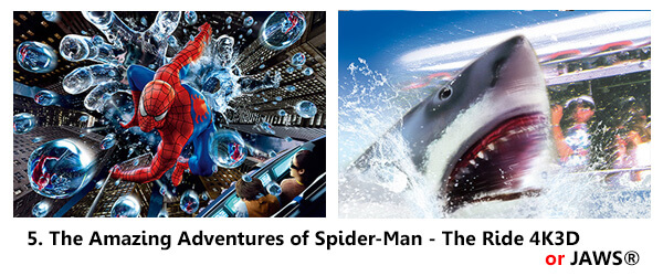 5. The Amazing Adventures of Spider Man The Ride 4K3D or Jaws 1
