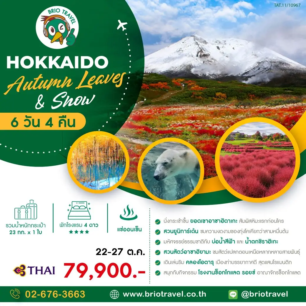 HOKKAIDO Autumn Leaves Snow 6D4N Oct26 02